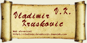 Vladimir Krušković vizit kartica